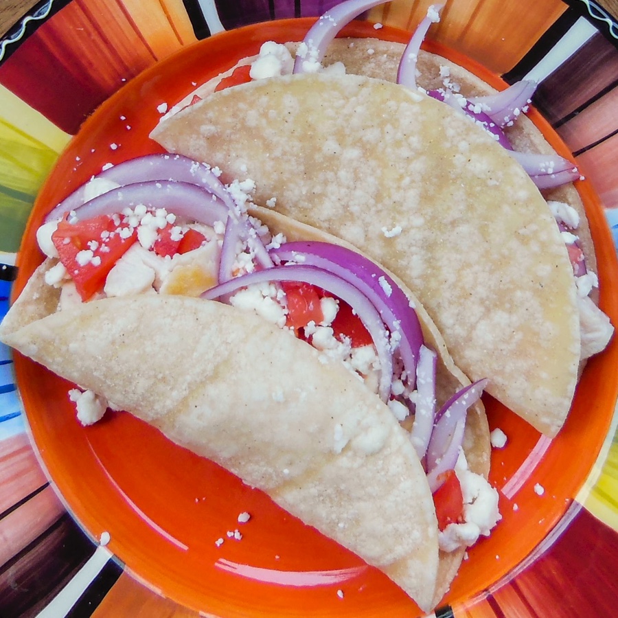 Chicken and Goat Cheese Tacos.