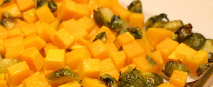 Roasted Butternut Squash & Brussels Sprouts
