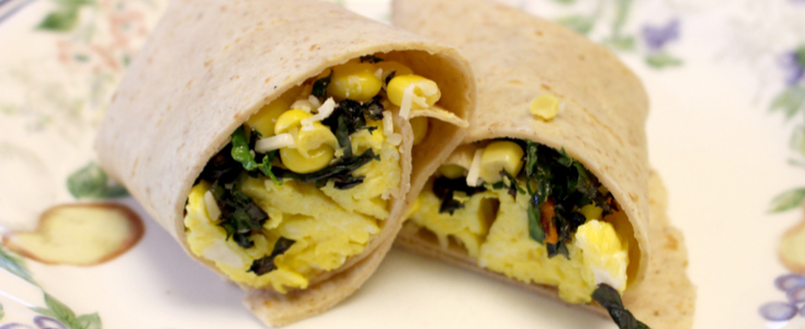 Egg Kale Breakfast Burrito