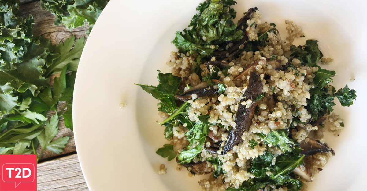 What's the Recipe for Mushroom, Kale Quinoa Salad?