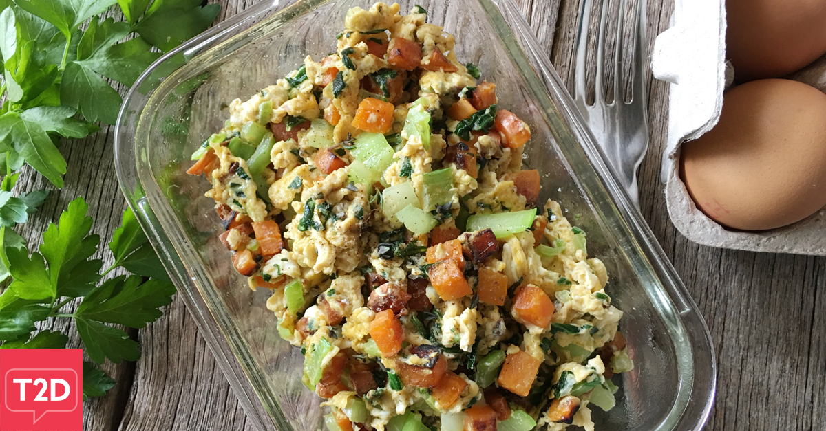 What's the Recipe for Scrambled Eggs and Veg?