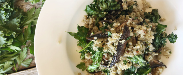 Mushroom, <span class='highlight'>Kale</span> Quinoa Salad image