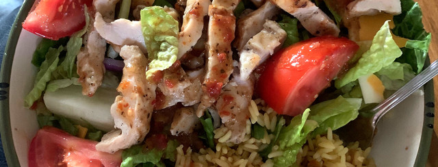 Salad Bowl with Chicken and Rice image