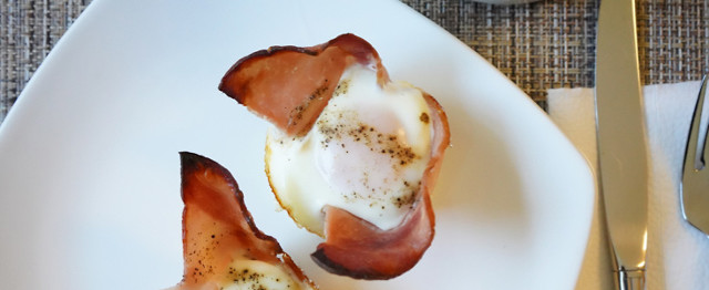 Baked Ham and Egg Breakfast image