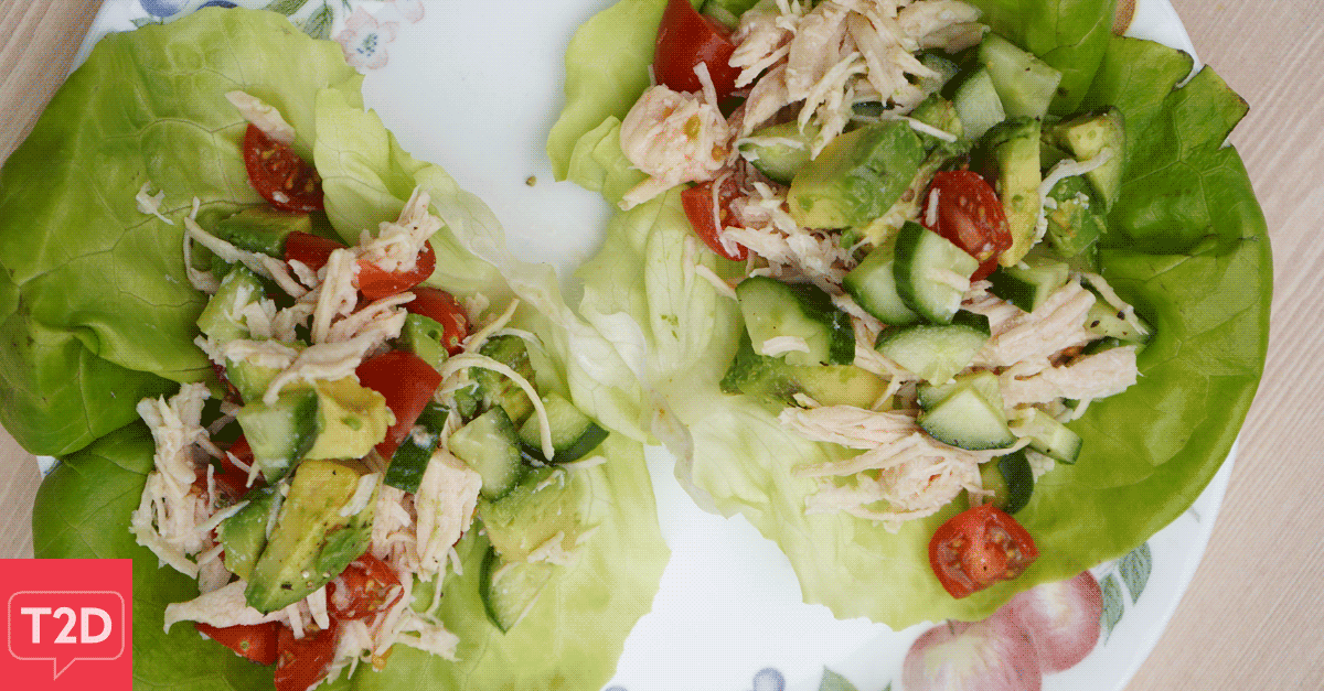 Chicken Taco Lettuce Wraps Recipe | Type2Diabetes.com