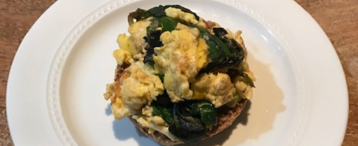 sprouted grain and egg english muffin