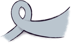 a grey diabetes awareness ribbon