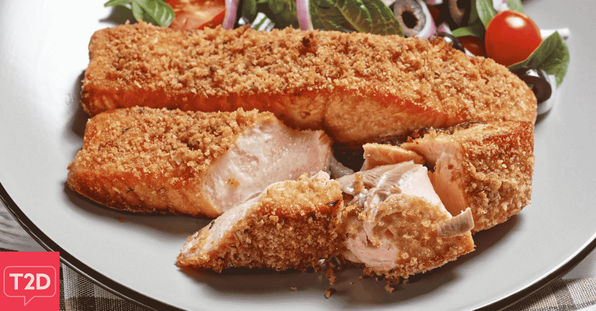 Dijon Panko Crusted Salmon Recipe | Type2Diabetes.com