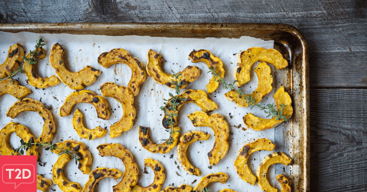 Easy Roasted Delicata Squash Recipe Recipe | Type2Diabetes.com