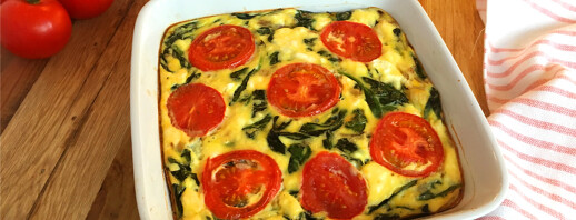 Spinach, Feta, and Tomato Egg Bake image