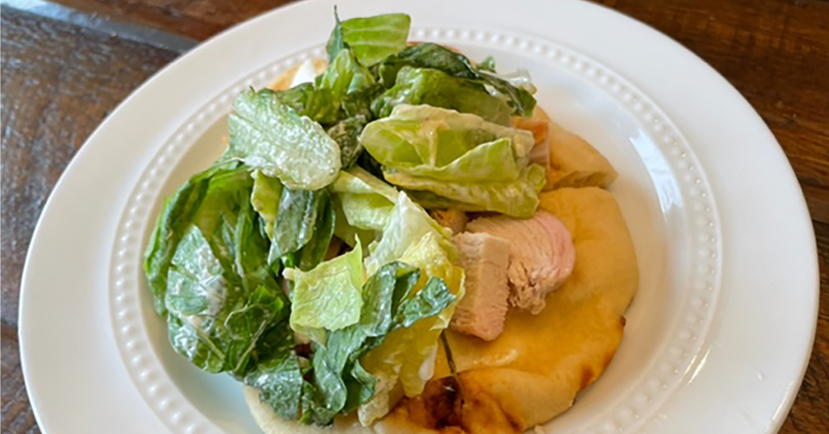 Chicken Caesar Flatbread Recipe | Type2Diabetes.com