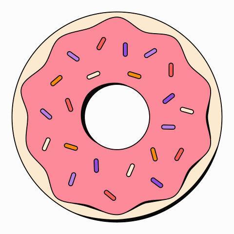 a donut being eaten
