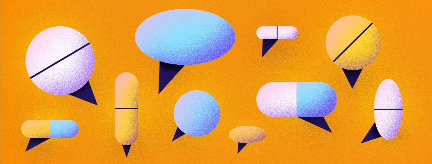 speech bubbles as medications