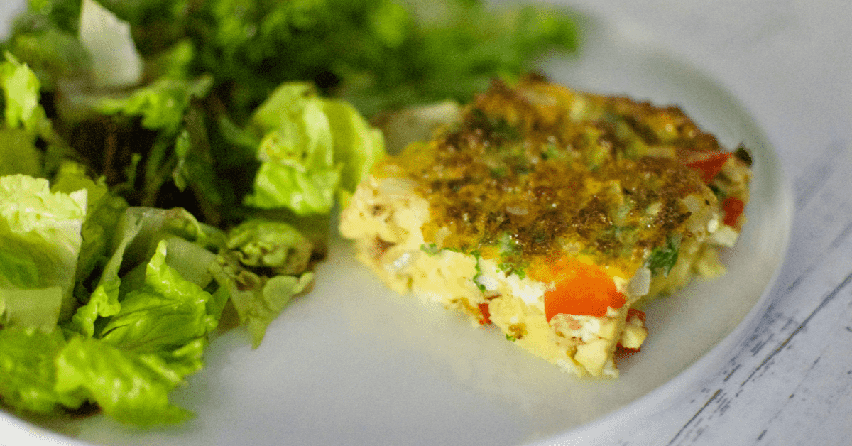 Diabetes-Friendly Loaded Savory Lactose-Free Veggie Frittata Recipe