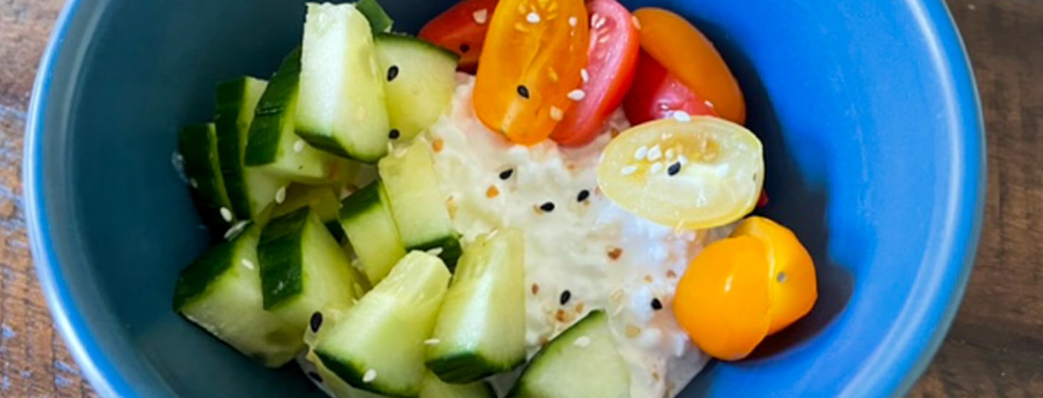 Savory Loaded Cottage Cheese Bowl image
