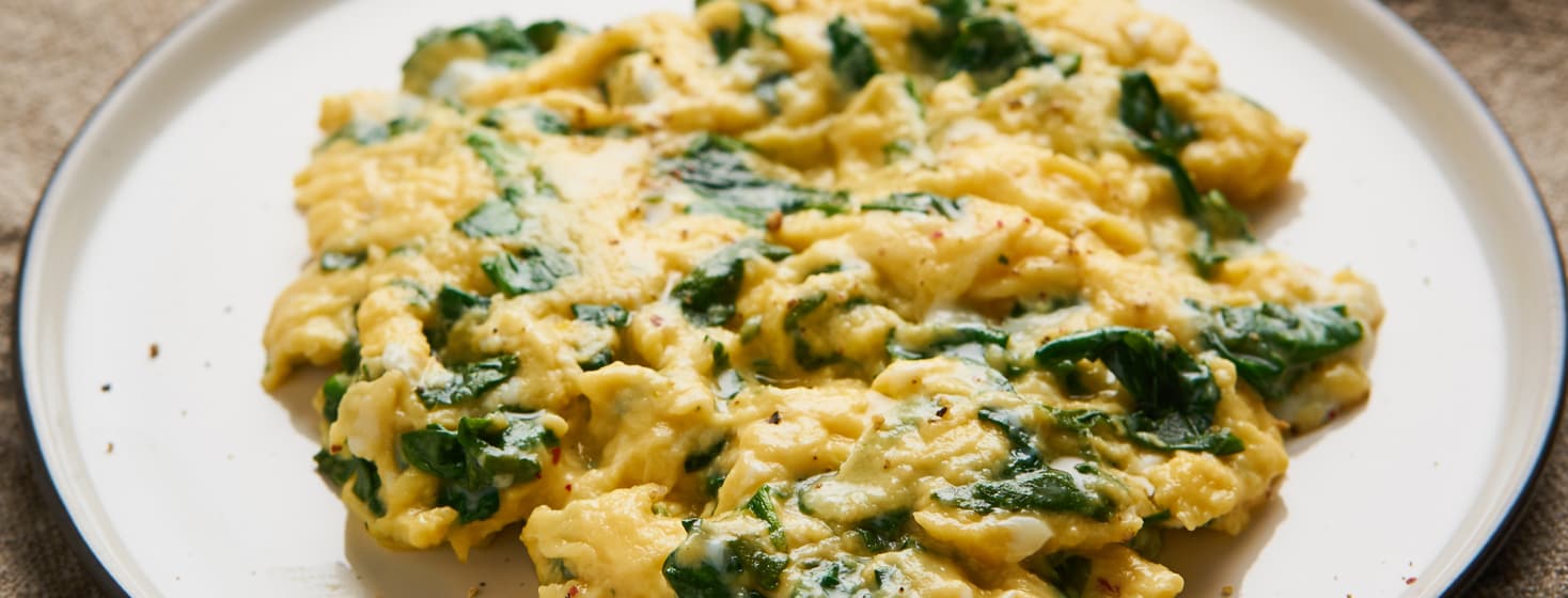 Quick Spinach and Egg Scramble image